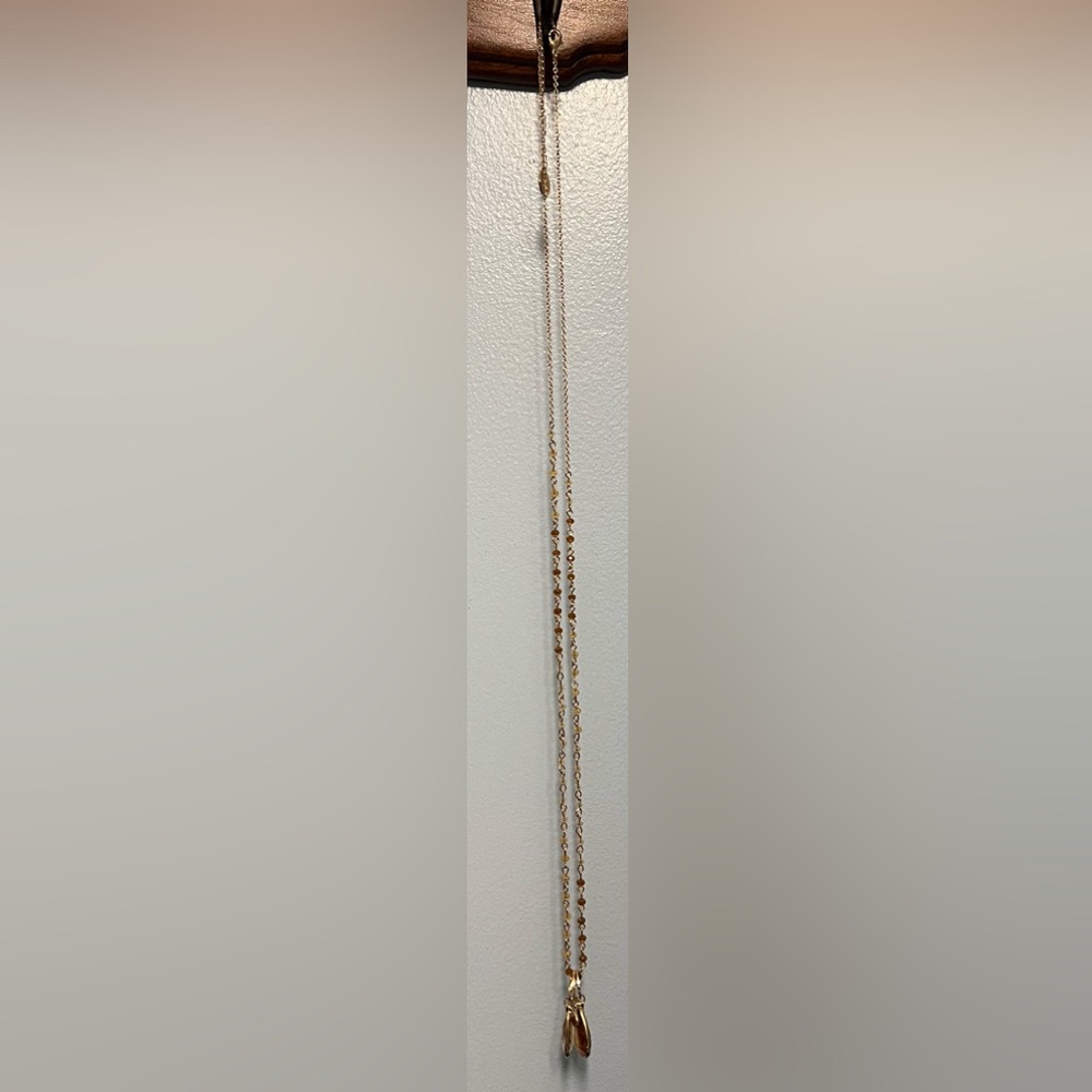 Time and Tru Gold and Brown Beaded Necklace
